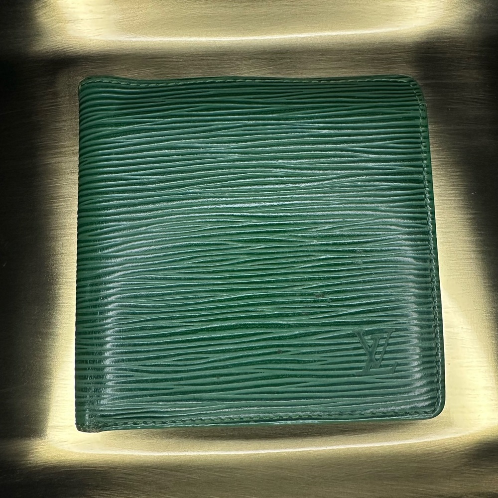 RARE 1992 LOUIS VUITTON Green Epi Leather wallet - MI0942 - Picture 4 of 12